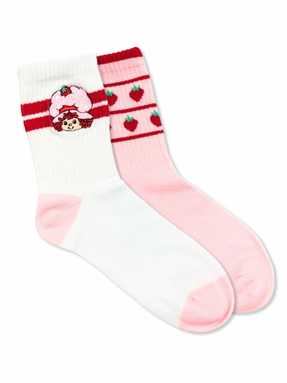 Strawberry Shortcake Mid-Crew Socks, 2-Pack